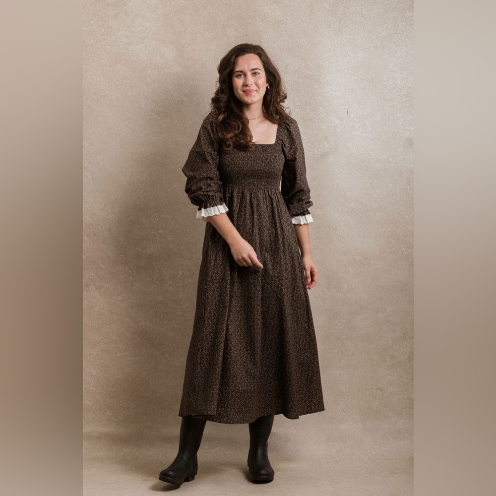 Neuflora Maeve Dress - Cocoa Floral Size M